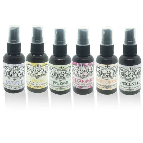 Set of 6 Organic Hand Sanitizer and Surface Spray